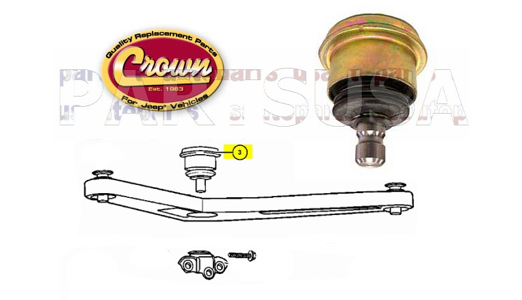 Sworzeń wahacza tylnego górnego (sierżanta)