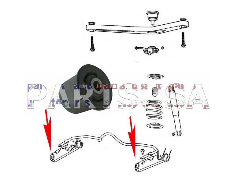 Tuleja wahacza tylnego dolnego