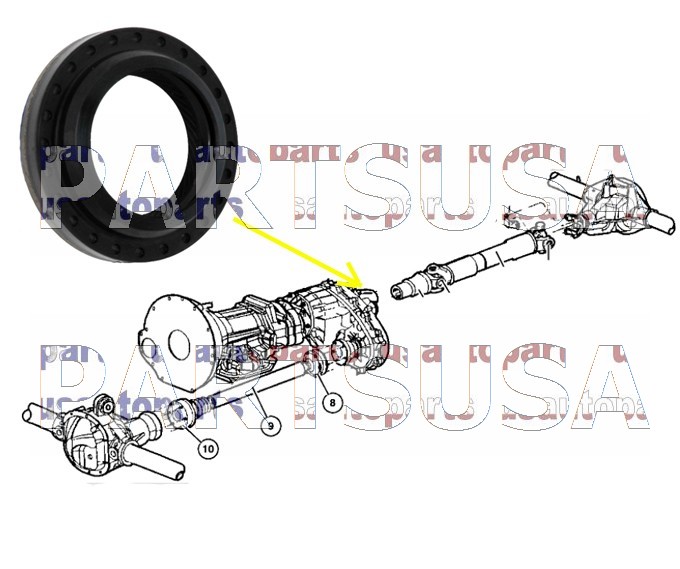 Usauta.pl - Części Do Reduktor - Transfer Case Jeep Grand Cherokee 1999-2004 Wj, Wg Uszczelniacz Reduktora Na Wyjściu Tylnego Wału,